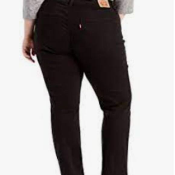 LEVI'S Black 414 Classic Straight Leg Jeans Size 22W - Picture 1 of 10